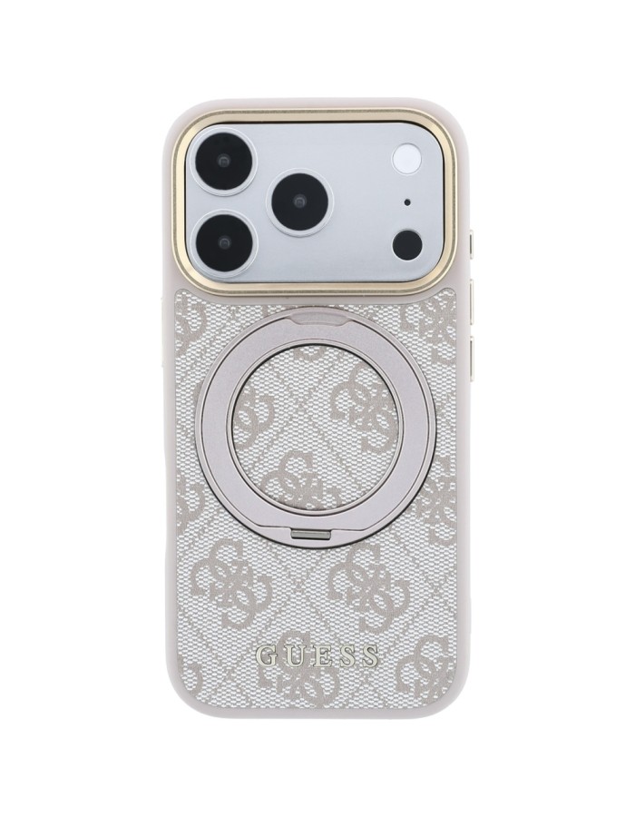 Guess Ring Stand 360 4G Classic Logo MagSafe Case for iPhone 18 Pro / 17 Pro - Pink Guess Ring Stand 360 4G Classic Logo MagSafe Case for iPhone 18 Pro / 17 Pro - Pink
