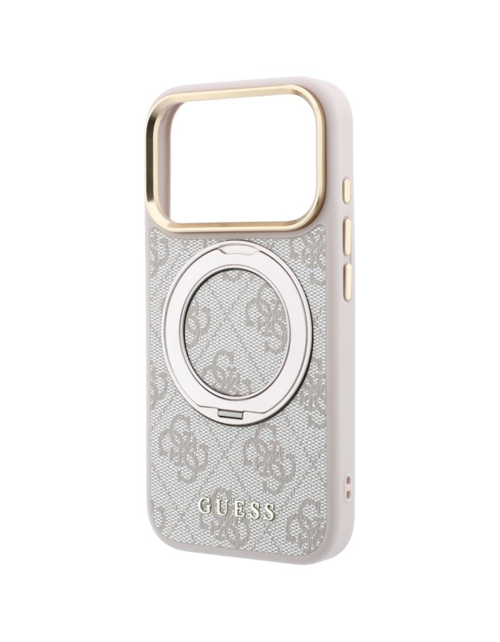 Guess Ring Stand 360 4G Classic Logo MagSafe Case for iPhone 18 Pro / 17 Pro - Pink Guess Ring Stand 360 4G Classic Logo MagSafe Case for iPhone 18 Pro / 17 Pro - Pink
