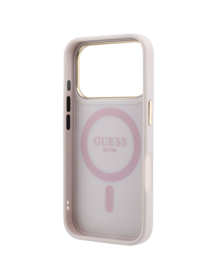 Guess Ring Stand 360 4G Classic Logo MagSafe Case for iPhone 18 Pro / 17 Pro - Pink Guess Ring Stand 360 4G Classic Logo MagSafe Case for iPhone 18 Pro / 17 Pro - Pink
