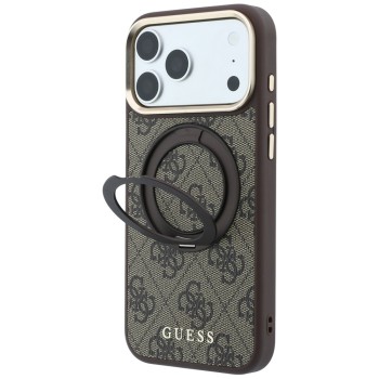 Guess Ring Stand 360 4G Classic Logo MagSafe Case for iPhone 18 Pro Max / 17 Pro Max - Brown Guess Ring Stand 360 4G Classic Logo MagSafe Case for iPhone 18 Pro Max / 17 Pro Max - Brown