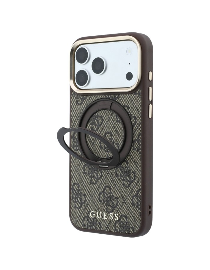 Guess Ring Stand 360 4G Classic Logo MagSafe Case for iPhone 18 Pro Max / 17 Pro Max - Brown Guess Ring Stand 360 4G Classic Logo MagSafe Case for iPhone 18 Pro Max / 17 Pro Max - Brown