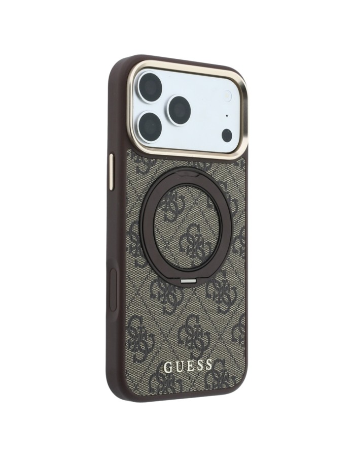 Guess Ring Stand 360 4G Classic Logo MagSafe Case for iPhone 18 Pro Max / 17 Pro Max - Brown Guess Ring Stand 360 4G Classic Logo MagSafe Case for iPhone 18 Pro Max / 17 Pro Max - Brown