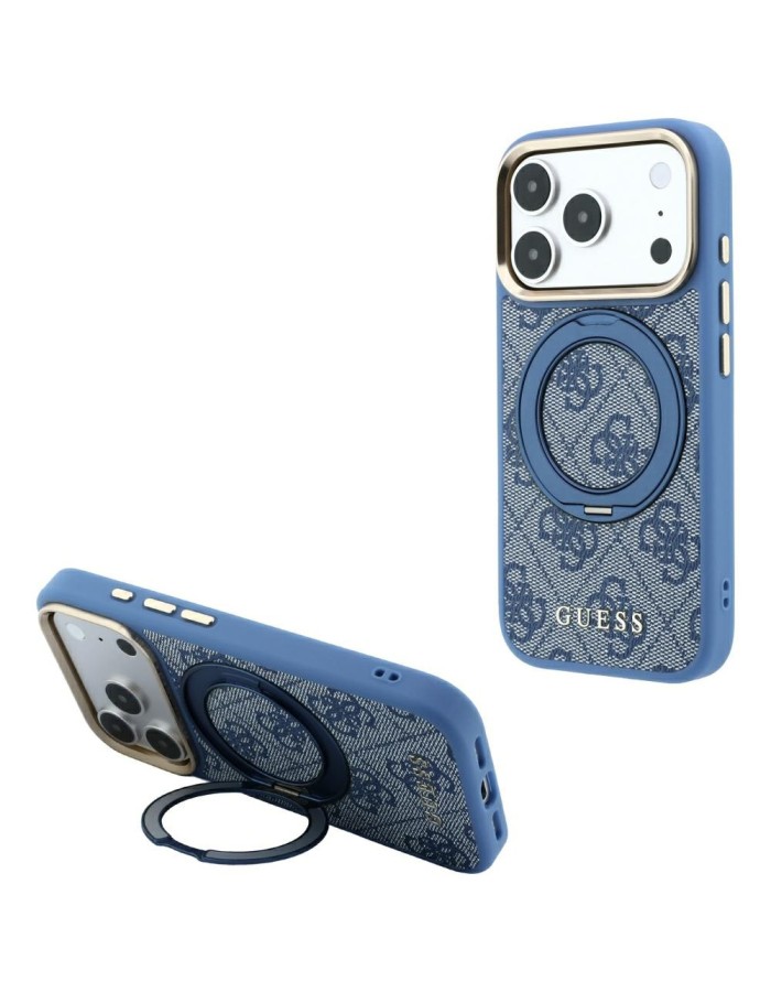 Guess Ring Stand 360 4G Classic Logo MagSafe Case for iPhone 18 Pro Max / 17 Pro Max - Blue Guess Ring Stand 360 4G Classic Logo MagSafe Case for iPhone 18 Pro Max / 17 Pro Max - Blue