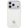 Guess Saffiano Small 4G &amp;amp; Classic Logo MagSafe Case for iPhone 18 Pro / 17 Pro - Beige
