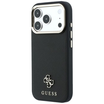 Guess Saffiano Small 4G & Classic Logo MagSafe Case for iPhone 18 Pro / 17 Pro - Black Guess Saffiano Small 4G & Classic Logo MagSafe Case for iPhone 18 Pro / 17 Pro - Black