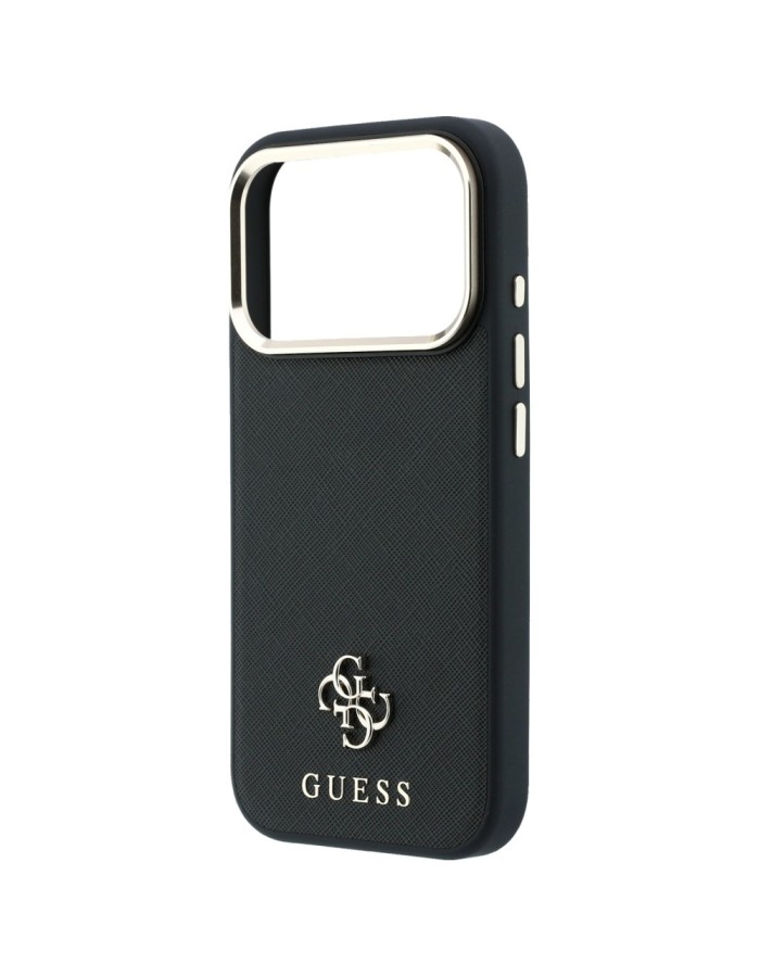 Guess Saffiano Small 4G & Classic Logo MagSafe Case for iPhone 18 Pro / 17 Pro - Black Guess Saffiano Small 4G & Classic Logo MagSafe Case for iPhone 18 Pro / 17 Pro - Black