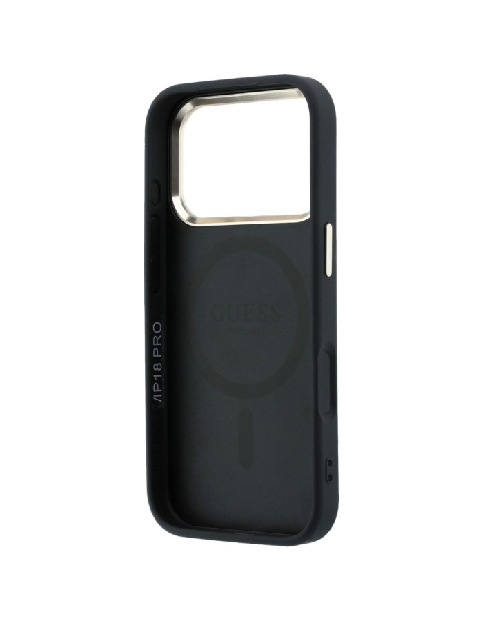 Guess Saffiano Small 4G & Classic Logo MagSafe Case for iPhone 18 Pro / 17 Pro - Black Guess Saffiano Small 4G & Classic Logo MagSafe Case for iPhone 18 Pro / 17 Pro - Black