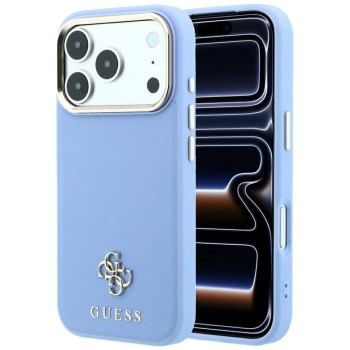 Guess Saffiano Small 4G &amp;amp; Classic Logo MagSafe Case for iPhone 18 Pro Max / 17 Pro Max - Light Blue