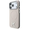 Karl Lagerfeld Grained Embossed Ring &amp;amp; Kameo Logo MagSafe Case for iPhone 18 Pro / 17 Pro - Beige