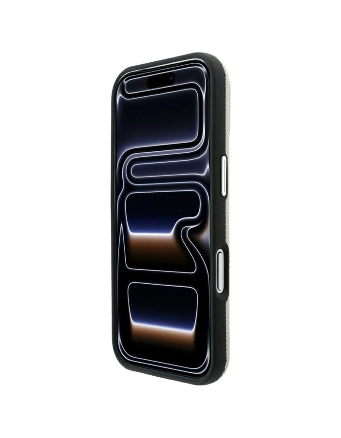Karl Lagerfeld Grained Embossed Ring &amp;amp; Kameo Logo MagSafe Case for iPhone 18 Pro / 17 Pro - Beige