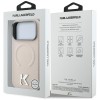 Karl Lagerfeld Grained Embossed Ring &amp;amp; Kameo Logo MagSafe Case for iPhone 18 Pro / 17 Pro - Beige