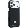 Karl Lagerfeld Grained Karl Head Metal MagSafe Case for iPhone 18 Pro / 17 Pro - Black