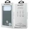 Karl Lagerfeld Grained Karl Head Metal MagSafe Case for iPhone 18 Pro / 17 Pro - Black
