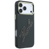 Karl Lagerfeld IML Big Signature Resin Metal Frame Case for iPhone 18 Pro / 17 Pro - Black Karl Lagerfeld IML Big Signature Resin Metal Frame Case for iPhone 18 Pro / 17 Pro - Black