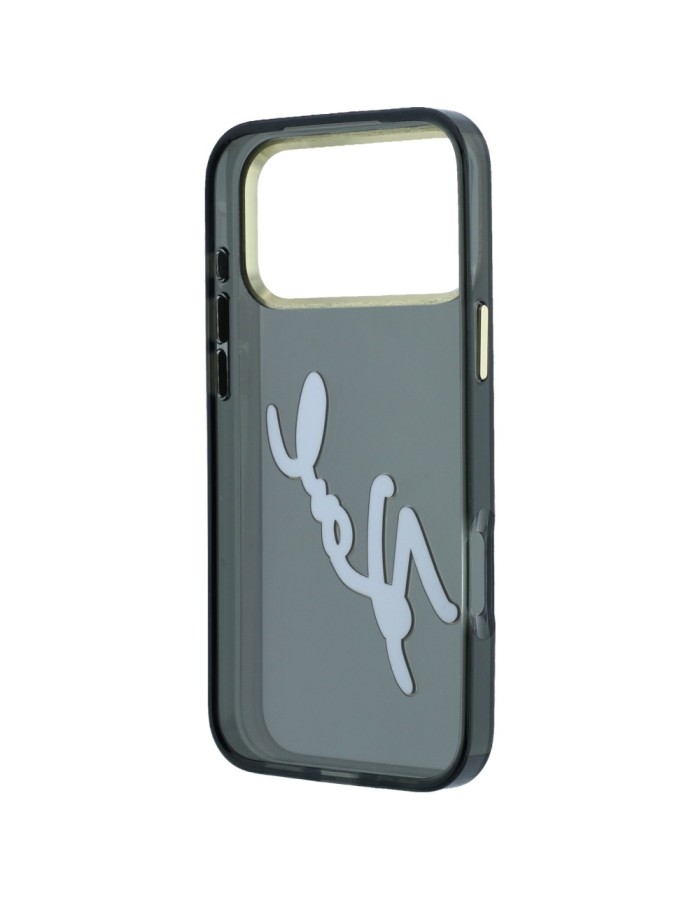 Karl Lagerfeld IML Big Signature Resin Metal Frame Case for iPhone 18 Pro Max / 17 Pro Max - Black Karl Lagerfeld IML Big Signature Resin Metal Frame Case for iPhone 18 Pro Max / 17 Pro Max - Black