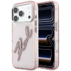 Karl Lagerfeld IML Big Signature Resin Metal Frame Case for iPhone 18 Pro Max / 17 Pro Max - Pink Karl Lagerfeld IML Big Signature Resin Metal Frame Case for iPhone 18 Pro Max / 17 Pro Max - Pink