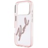Karl Lagerfeld IML Big Signature Resin Metal Frame Case for iPhone 18 Pro Max / 17 Pro Max - Pink Karl Lagerfeld IML Big Signature Resin Metal Frame Case for iPhone 18 Pro Max / 17 Pro Max - Pink