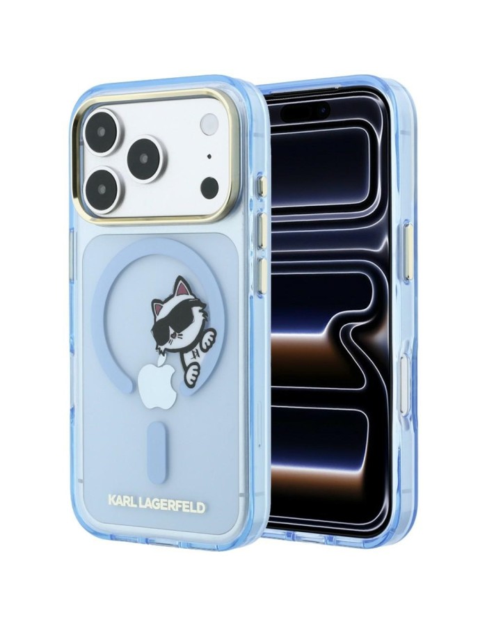 Karl Lagerfeld Peekaboo Logo MagSafe case for iPhone 18 Pro / 17 Pro - light blue Karl Lagerfeld Peekaboo Logo MagSafe case for iPhone 18 Pro / 17 Pro - light blue