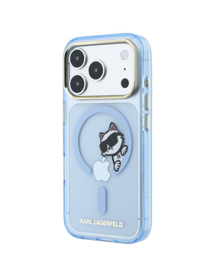 Karl Lagerfeld Peekaboo Logo MagSafe case for iPhone 18 Pro / 17 Pro - light blue Karl Lagerfeld Peekaboo Logo MagSafe case for iPhone 18 Pro / 17 Pro - light blue