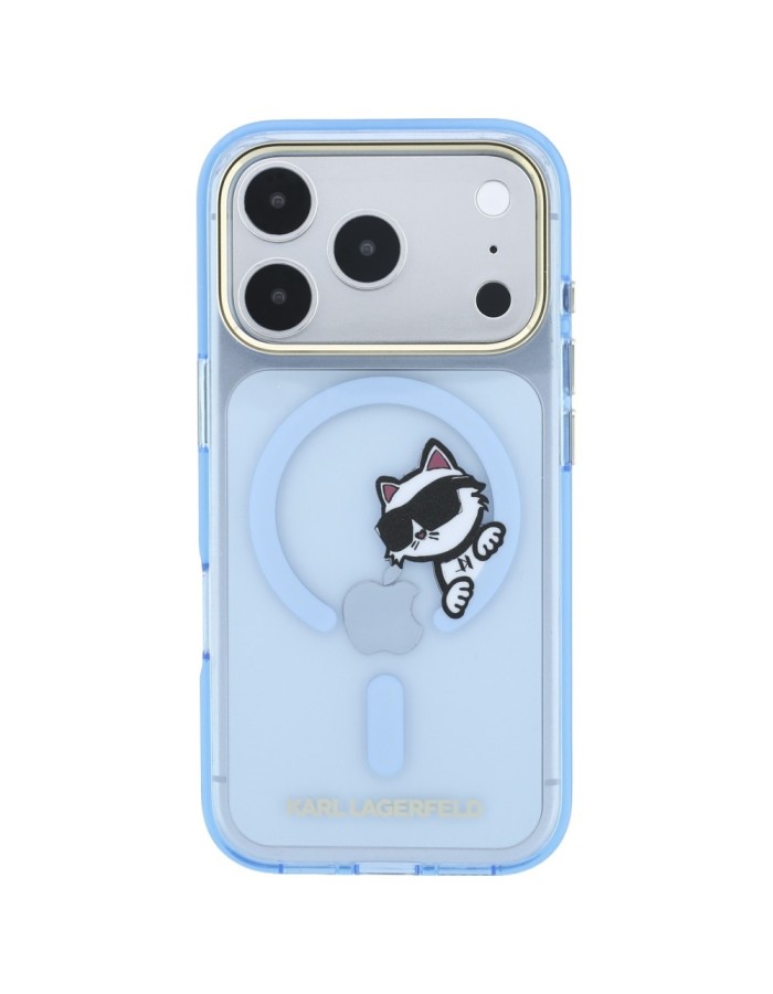Karl Lagerfeld Peekaboo Logo MagSafe case for iPhone 18 Pro / 17 Pro - light blue Karl Lagerfeld Peekaboo Logo MagSafe case for iPhone 18 Pro / 17 Pro - light blue