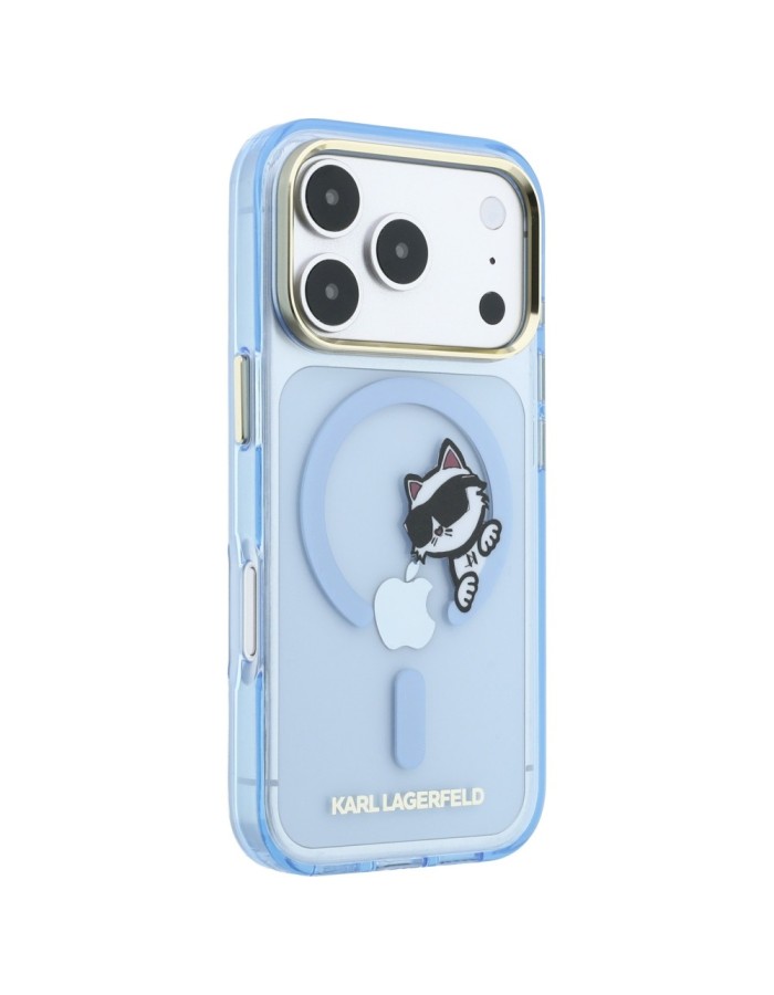 Karl Lagerfeld Peekaboo Logo MagSafe case for iPhone 18 Pro / 17 Pro - light blue Karl Lagerfeld Peekaboo Logo MagSafe case for iPhone 18 Pro / 17 Pro - light blue