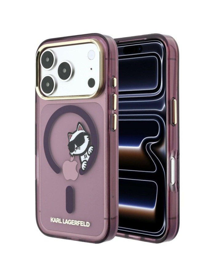 Karl Lagerfeld Peekaboo Logo MagSafe case for iPhone 18 Pro Max / 17 Pro Max - burgundy Karl Lagerfeld Peekaboo Logo MagSafe case for iPhone 18 Pro Max / 17 Pro Max - burgundy