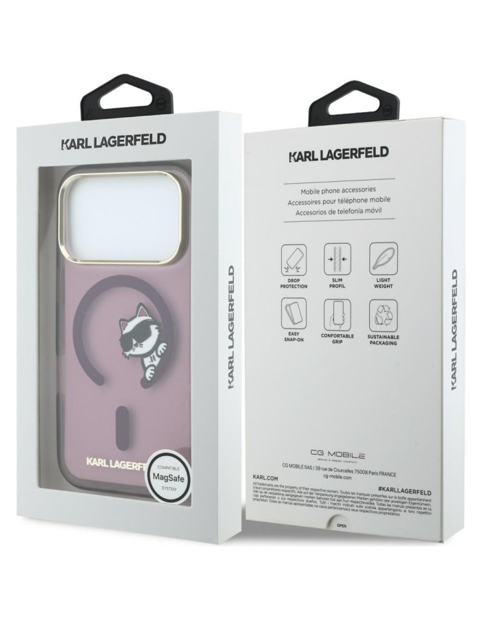 Karl Lagerfeld Peekaboo Logo MagSafe case for iPhone 18 Pro Max / 17 Pro Max - burgundy Karl Lagerfeld Peekaboo Logo MagSafe case for iPhone 18 Pro Max / 17 Pro Max - burgundy
