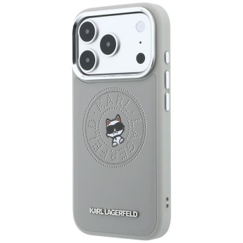 Karl Lagerfeld Point &amp;amp; Choupette Sketch MagSafe Case for iPhone 18 Pro / 17 Pro - Gray