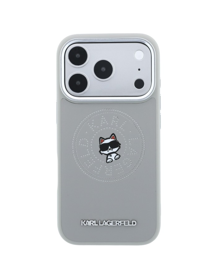 Karl Lagerfeld Point & Choupette Sketch MagSafe Case for iPhone 18 Pro Max / 17 Pro Max - Gray Karl Lagerfeld Point & Choupette Sketch MagSafe Case for iPhone 18 Pro Max / 17 Pro Max - Gray