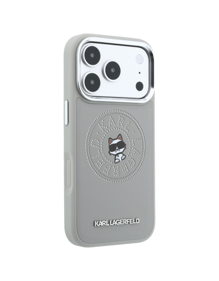 Karl Lagerfeld Point & Choupette Sketch MagSafe Case for iPhone 18 Pro Max / 17 Pro Max - Gray Karl Lagerfeld Point & Choupette Sketch MagSafe Case for iPhone 18 Pro Max / 17 Pro Max - Gray