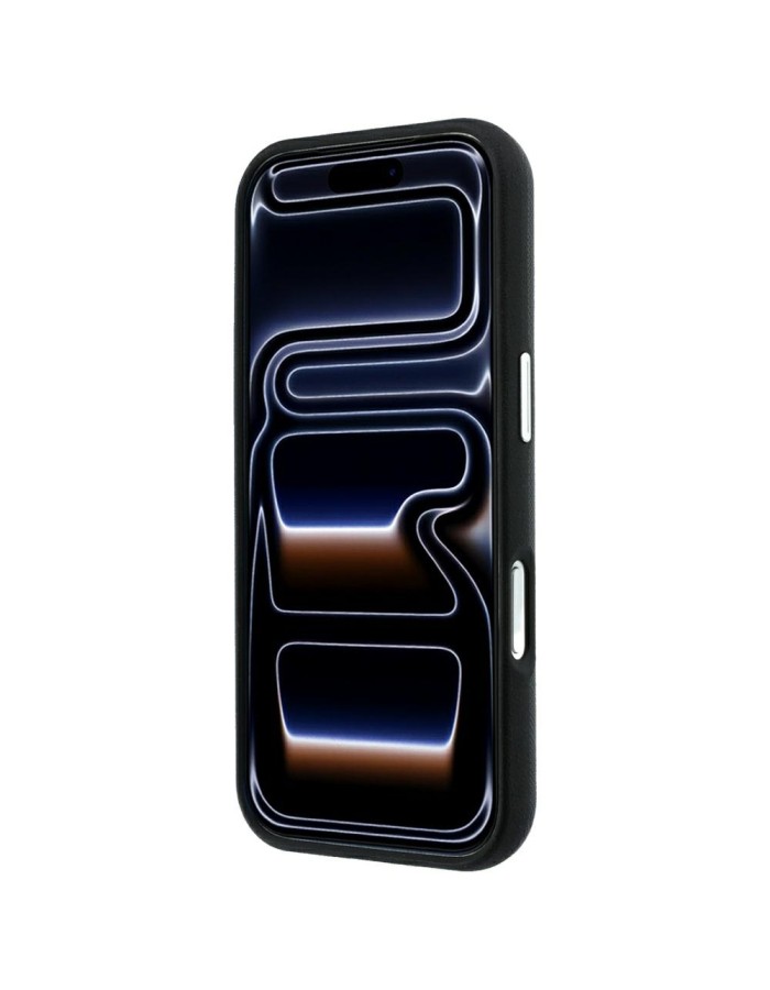 Karl Lagerfeld Saffiano Small Script Metal Logo MagSafe Case for iPhone 18 Pro / 17 Pro - Black Karl Lagerfeld Saffiano Small Script Metal Logo MagSafe Case for iPhone 18 Pro / 17 Pro - Black