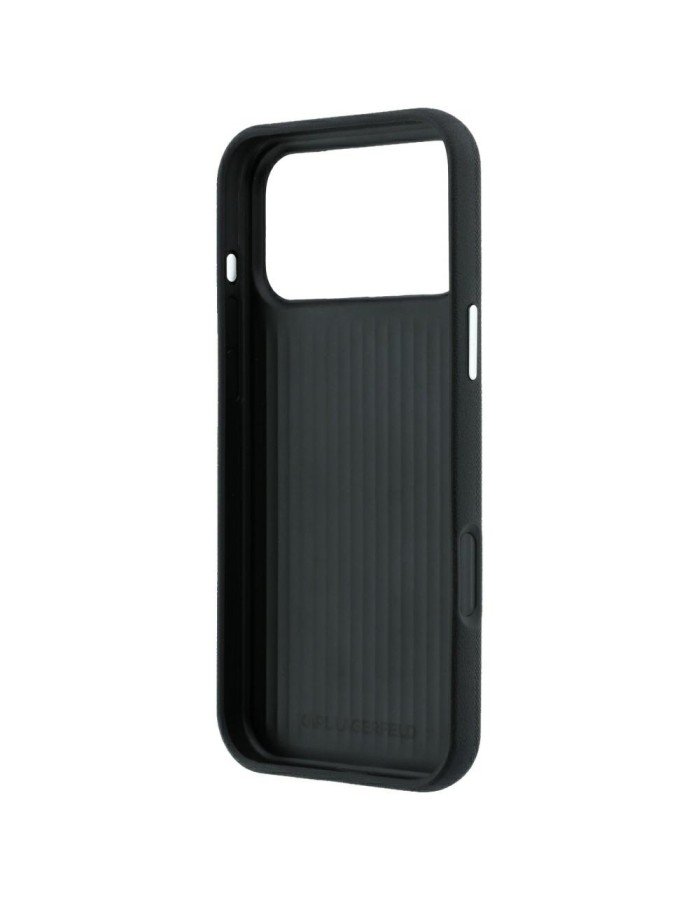 Karl Lagerfeld Saffiano Case with Karl &amp;amp; Choupette Heads Pins &amp;amp; Logo for iPhone 18 Pro Max / 17 Pro Max - Black