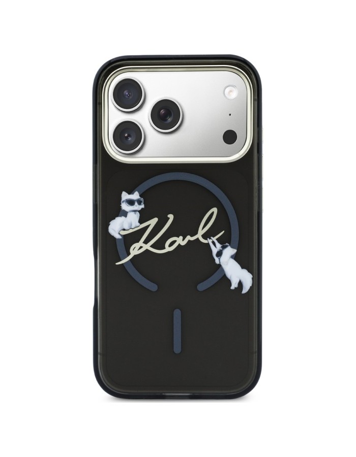 Karl Lagerfeld Script Logo MagSafe Case for iPhone 18 Pro Max / 17 Pro Max - Black