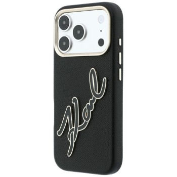 Karl Lagerfeld Smooth Big Resin Signature Logo Case for iPhone 18 Pro / 17 Pro - Black Karl Lagerfeld Smooth Big Resin Signature Logo Case for iPhone 18 Pro / 17 Pro - Black