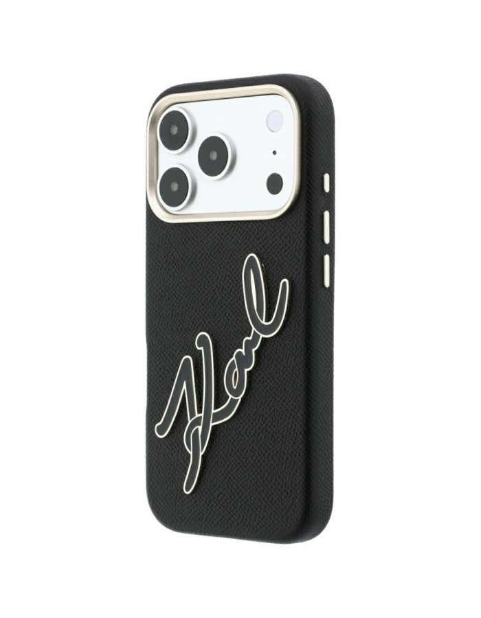 Karl Lagerfeld Smooth Big Resin Signature Logo Case for iPhone 18 Pro / 17 Pro - Black Karl Lagerfeld Smooth Big Resin Signature Logo Case for iPhone 18 Pro / 17 Pro - Black