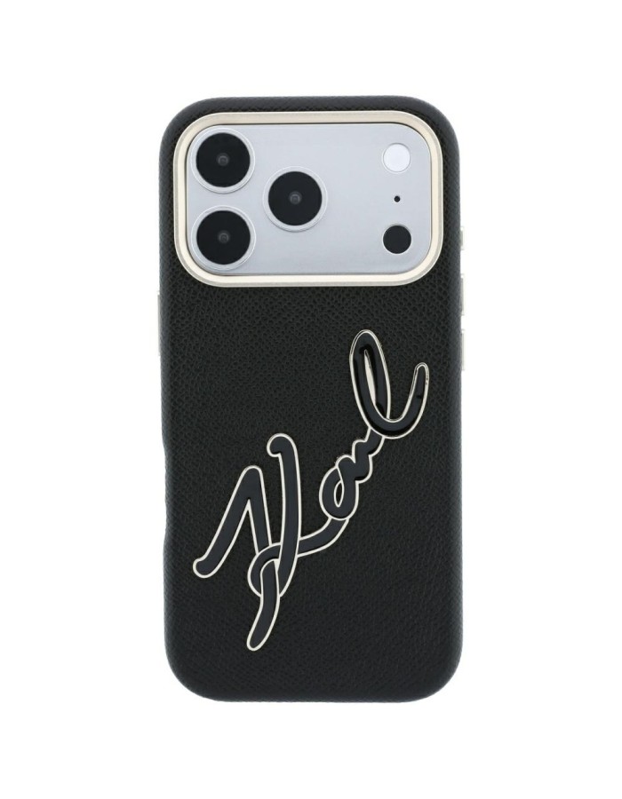 Karl Lagerfeld Smooth Big Resin Signature Logo Case for iPhone 18 Pro / 17 Pro - Black Karl Lagerfeld Smooth Big Resin Signature Logo Case for iPhone 18 Pro / 17 Pro - Black