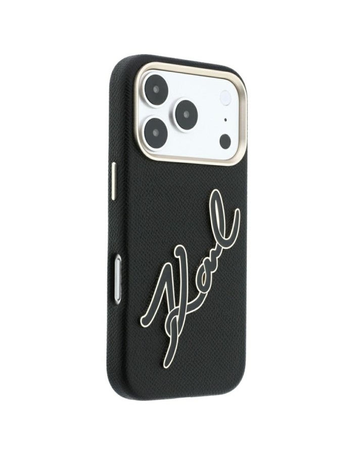 Karl Lagerfeld Smooth Big Resin Signature Logo Case for iPhone 18 Pro / 17 Pro - Black Karl Lagerfeld Smooth Big Resin Signature Logo Case for iPhone 18 Pro / 17 Pro - Black