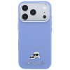 Karl Lagerfeld Grained Heads Metal MagSafe Case for iPhone 18 Pro / 17 Pro - Blue