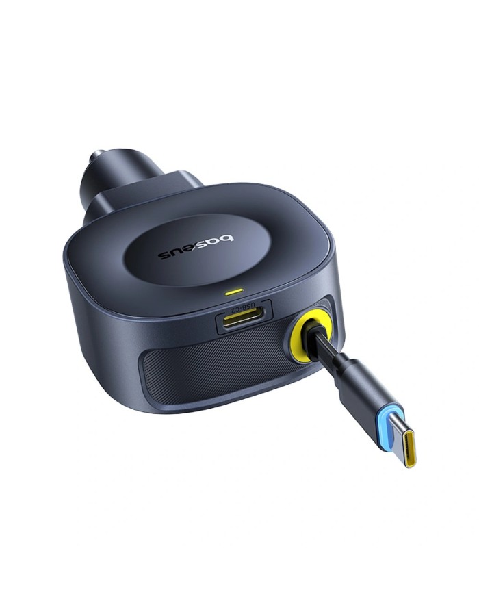 Baseus Car Charger 45W VR2 with Retractable Cable Black Baseus Car Charger 45W VR2 with Retractable Cable Black