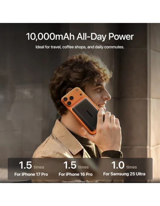 Baseus Powerbank Wireless 45W 10000mAh Ultra-Slim Qi2.2 PicoGo AM52 Black Baseus Powerbank Wireless 45W 10000mAh Ultra-Slim Qi2.2 PicoGo AM52 Black