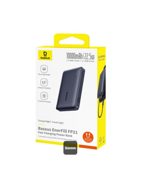 Baseus Powerbank 22.5W 10000mAh EnerFill FP21 Black