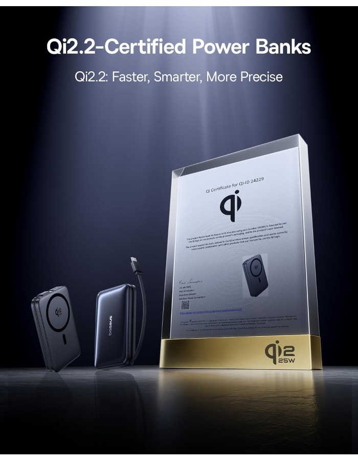 Baseus Powerbank Wireless 45W 10000mAh Qi2.2 PicoGo AM61 Black Baseus Powerbank Wireless 45W 10000mAh Qi2.2 PicoGo AM61 Black