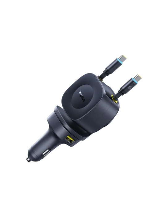 Baseus Car Charger 100W VR2 with Retractable Cable Max 65W Black