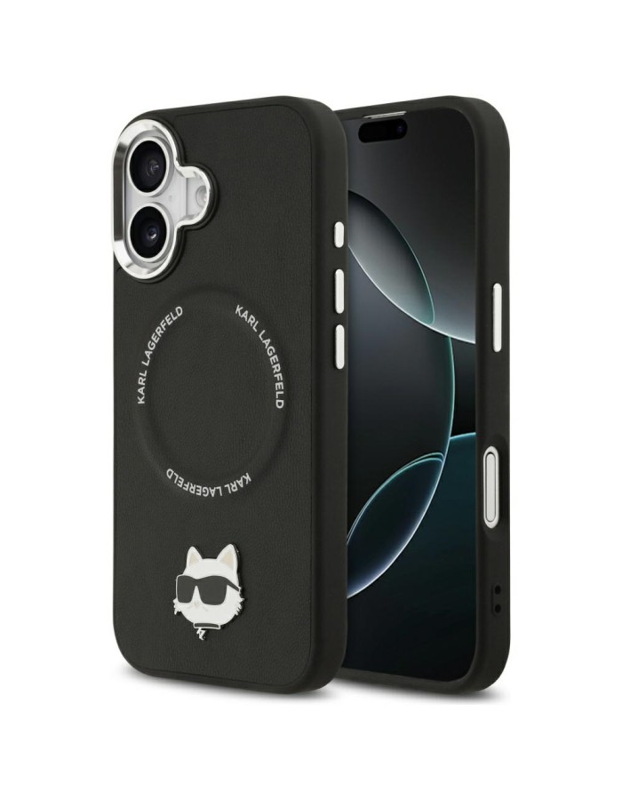 Karl Lagerfeld Choupette Pin MagSafe Case for iPhone 17 - Black