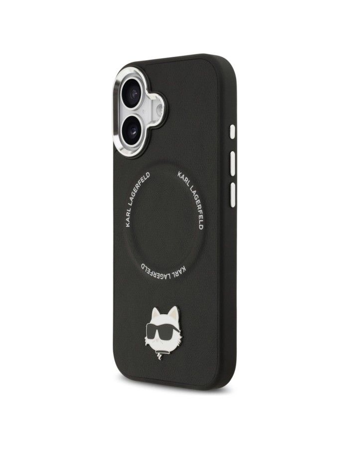 Karl Lagerfeld Choupette Pin MagSafe Case for iPhone 17 - Black