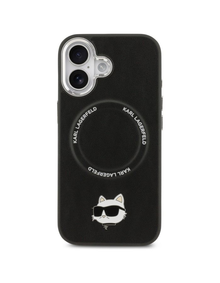 Karl Lagerfeld Choupette Pin MagSafe Case for iPhone 17 - Black