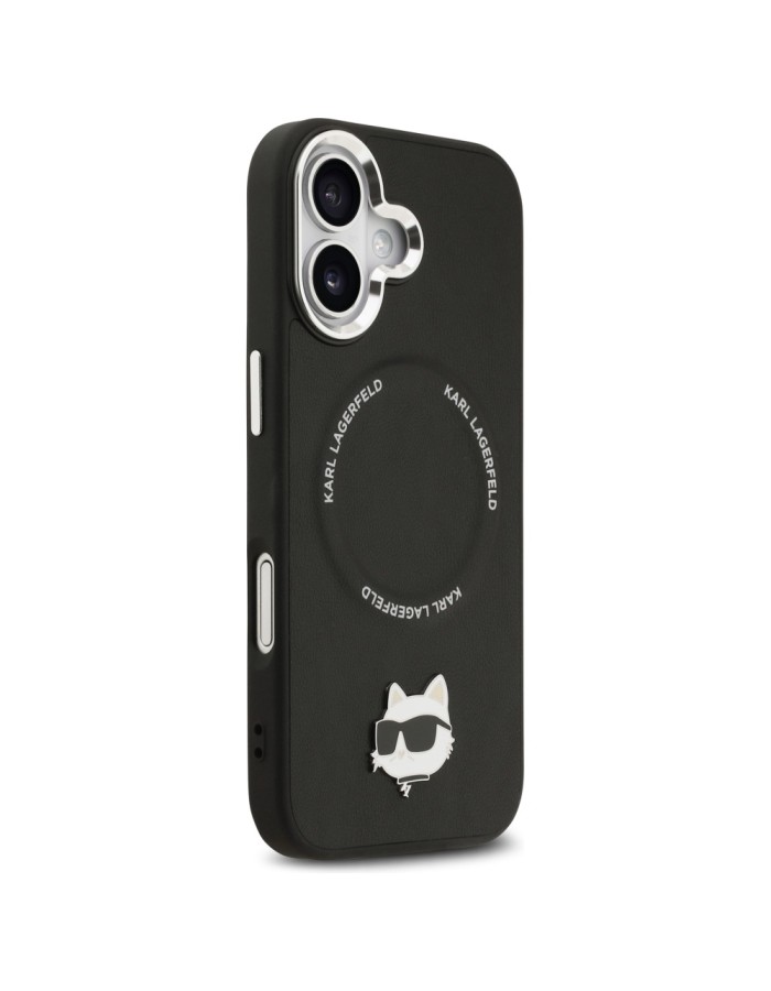 Karl Lagerfeld Choupette Pin MagSafe Case for iPhone 17 - Black