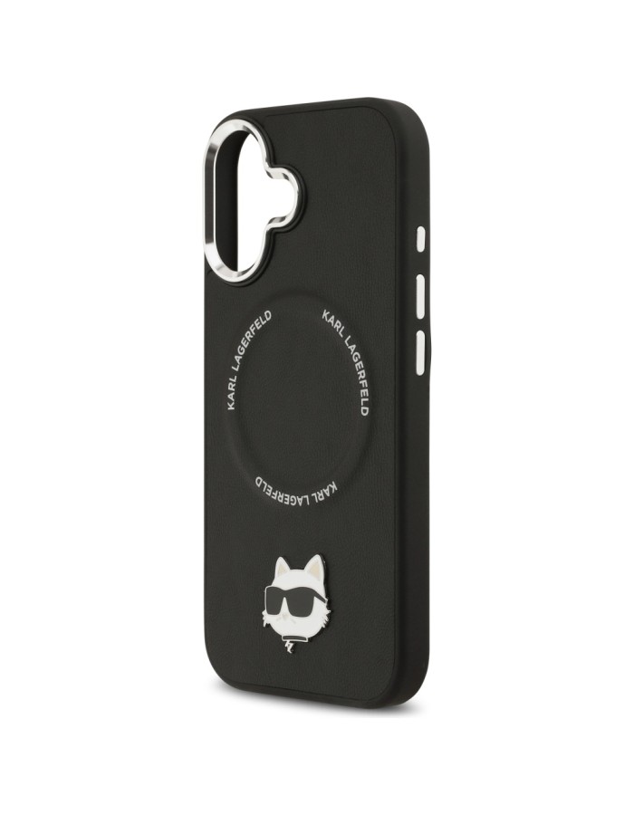Karl Lagerfeld Choupette Pin MagSafe Case for iPhone 17 - Black