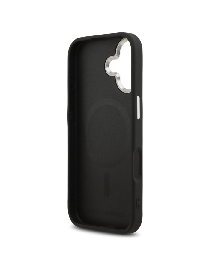 Karl Lagerfeld Choupette Pin MagSafe Case for iPhone 17 - Black