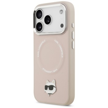Karl Lagerfeld Choupette Pin MagSafe Case for iPhone 17 Pro - Pink Karl Lagerfeld Choupette Pin MagSafe Case for iPhone 17 Pro - Pink
